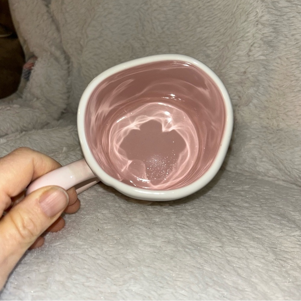 Rae Dunn Disney Pixie Magic Mug Tinker Bell Pink Handle - Picture 4 of 11